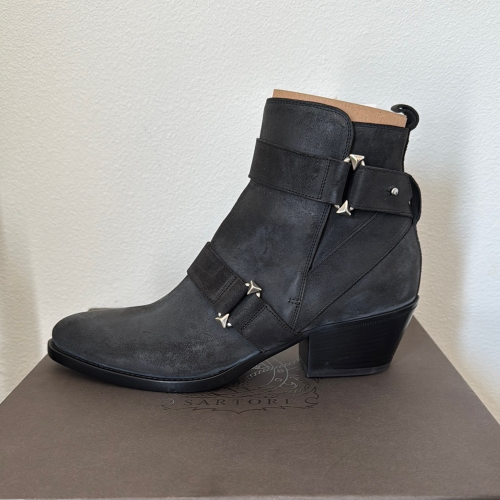 Sartore Charcoal Ankle Booties